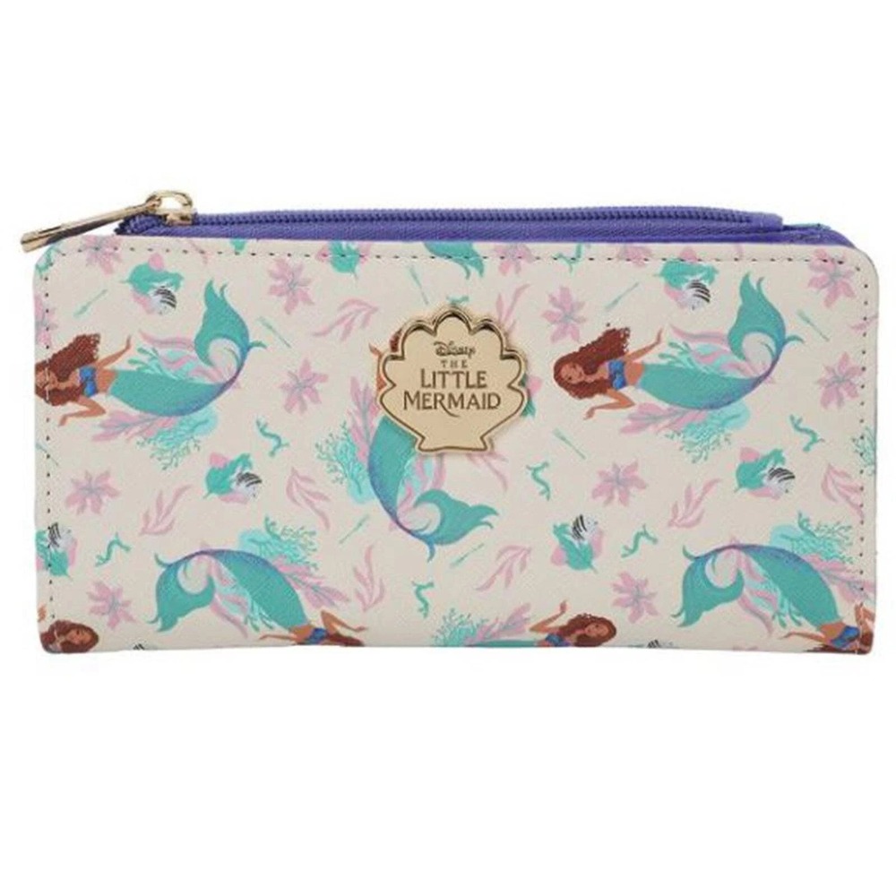 Bioworld Disney Little Mermaid Metal Badge Envelope Wallet NEW IN STOCK